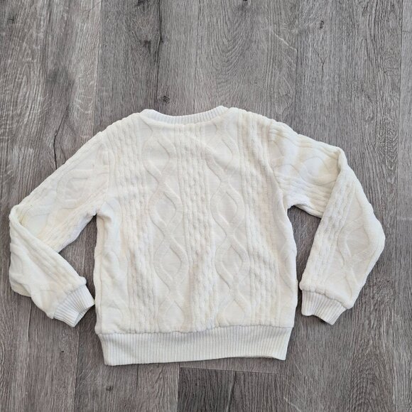 Moncler Kids Cable Knit Sweater Size 8 Anni 130cm White Cotton & Wool winter - Picture 9 of 14